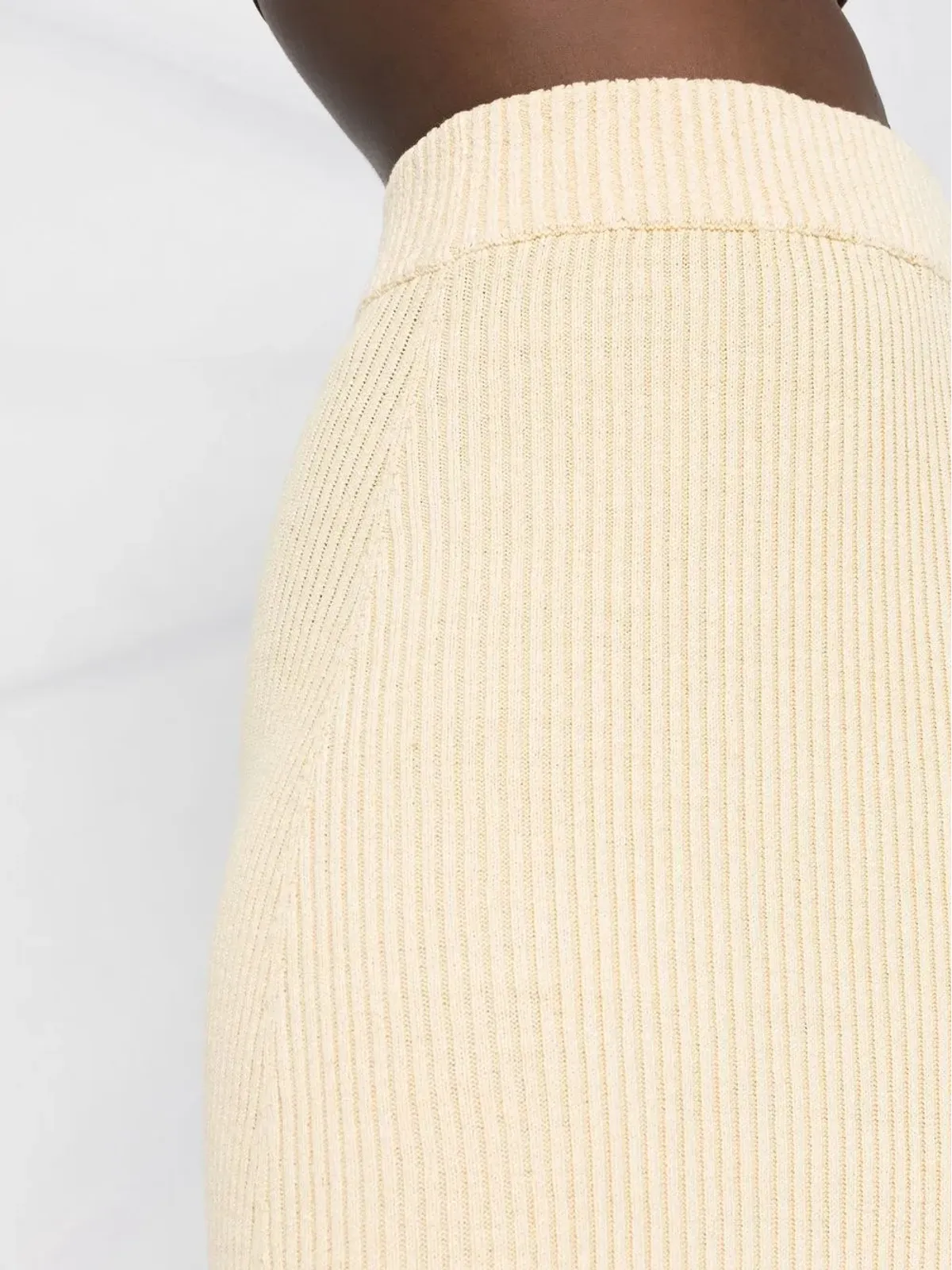 Jil Sander スナップボタン付きリブニットマキシスカート - 画像3