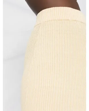 Jil Sander スナップボタン付きリブニットマキシスカート - サムネイル3