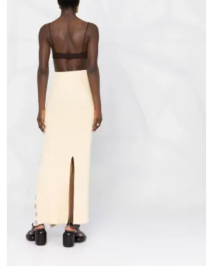 Jil Sander スナップボタン付きリブニットマキシスカート - サムネイル4