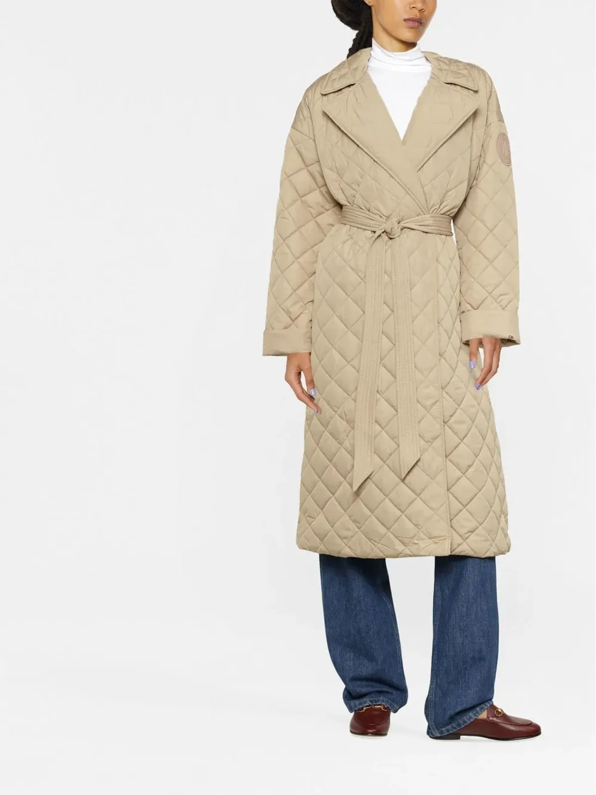 Tommy Hilfiger Soronaキルティングベルト付きコート - 画像2