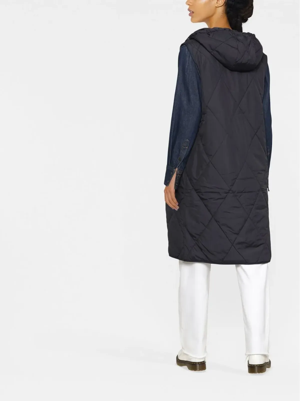 Tommy Hilfiger ソロナ キルテッド ロングベスト - 画像4