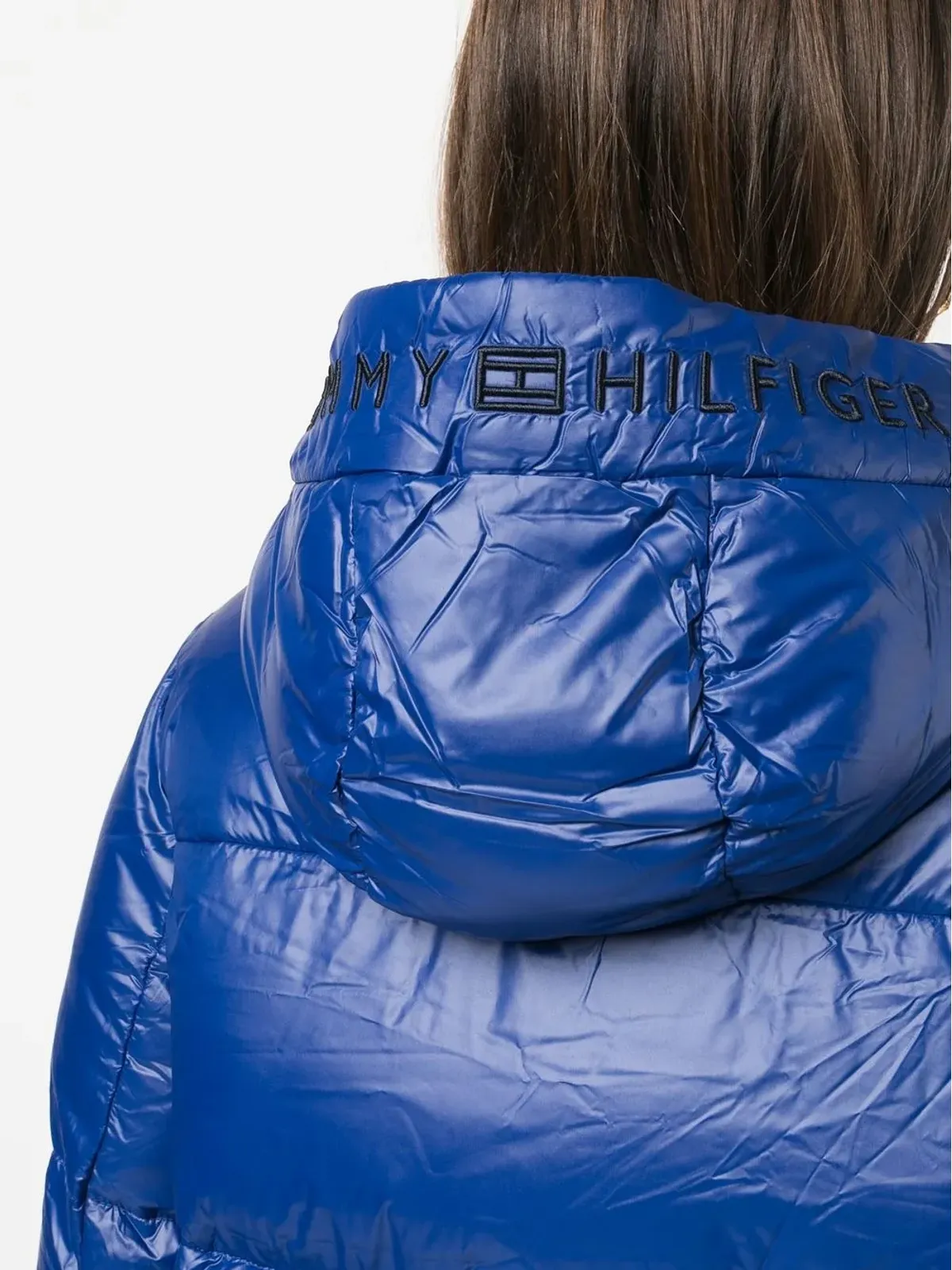 Tommy Hilfiger ロゴ入りフード付きダウンジャケット - 画像5