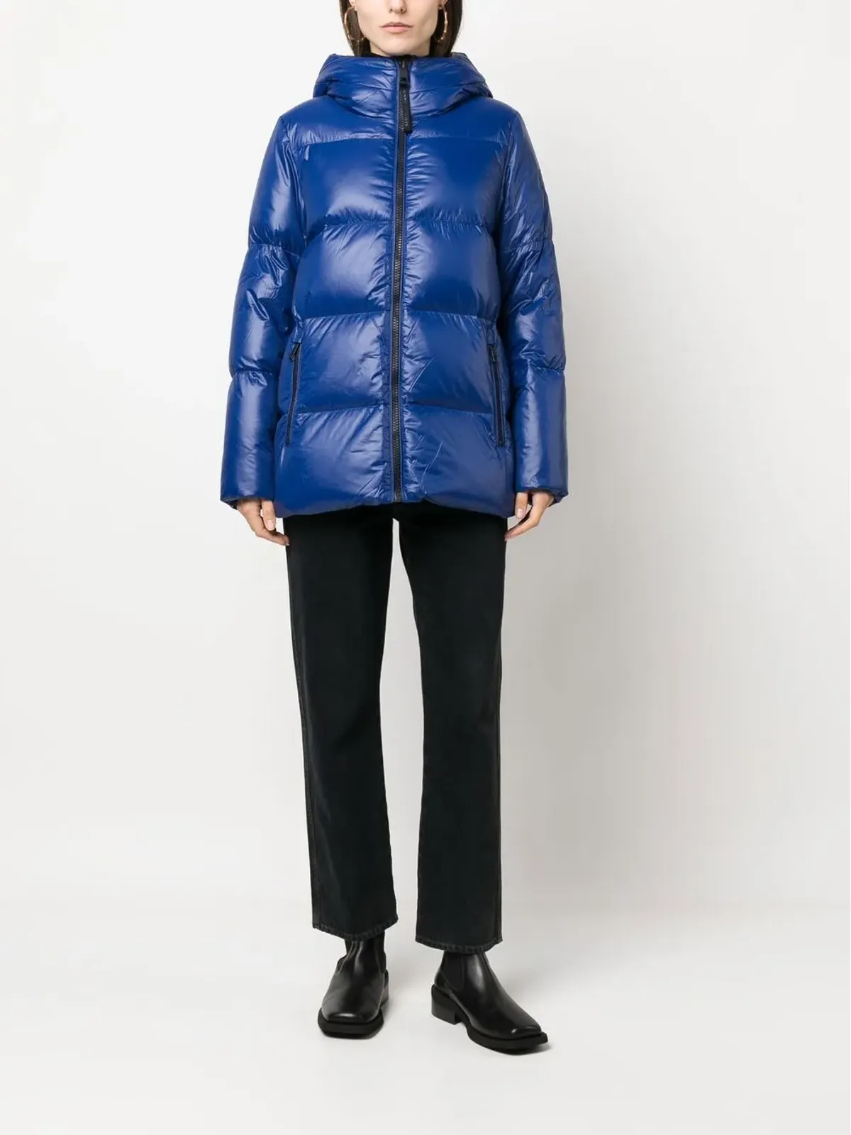 Tommy Hilfiger ロゴ入りフード付きダウンジャケット - 画像2