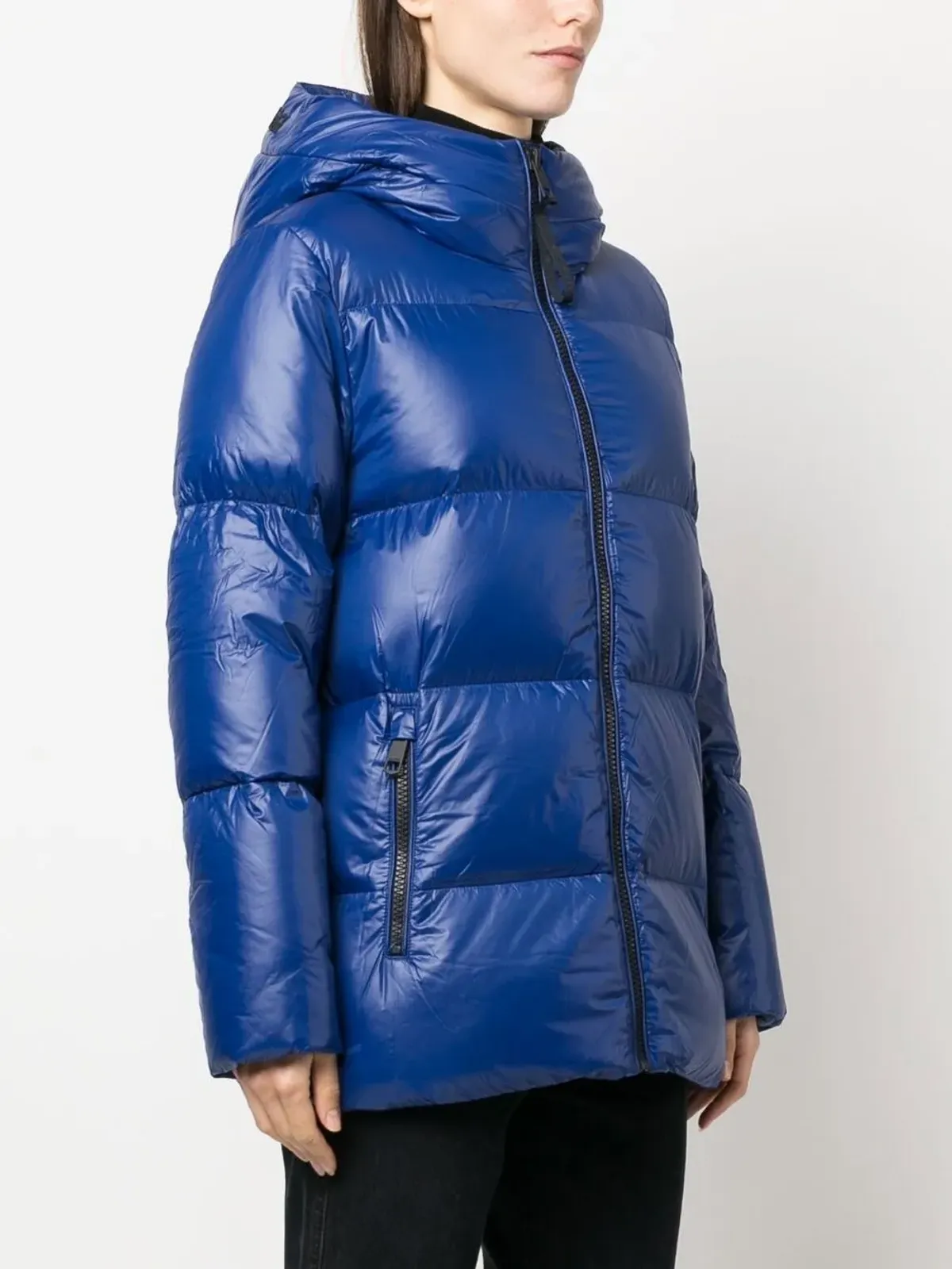 Tommy Hilfiger ロゴ入りフード付きダウンジャケット - 画像3