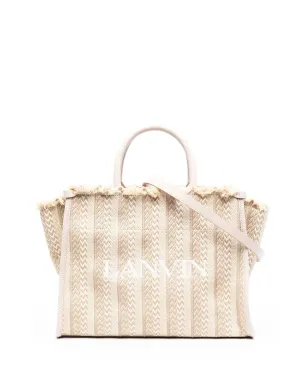 Lanvin In & Out ヘリンボーン トートバッグ - Neutrals - サムネイル1