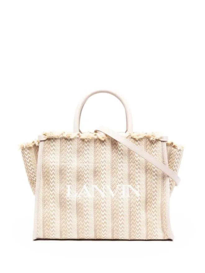 Lanvin Lanvin In & Out ヘリンボーン トートバッグ - Neutralsの商品画像