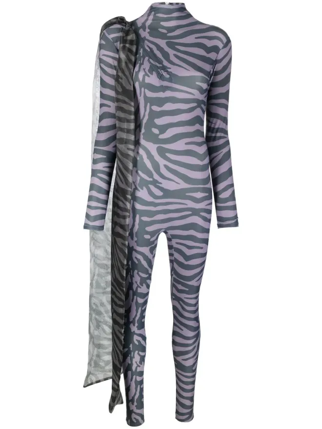 Atu Body Couture Atu Body Couture Liquorice bow-detail jumpsuit - Greyの商品画像