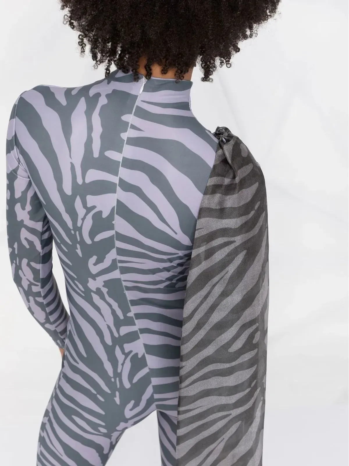 Atu Body Couture Liquorice bow-detail jumpsuit - Grey - 画像3