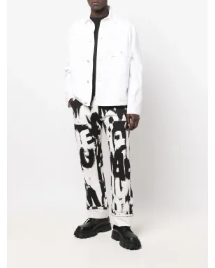 Alexander McQueen グラフィティプリント ストレートレッグジーンズ - サムネイル2