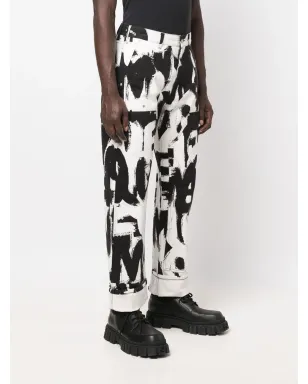 Alexander McQueen グラフィティプリント ストレートレッグジーンズ - サムネイル3