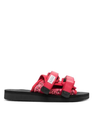 Suicoke ダブルストラップ フラットサンダル - レッド - サムネイル1