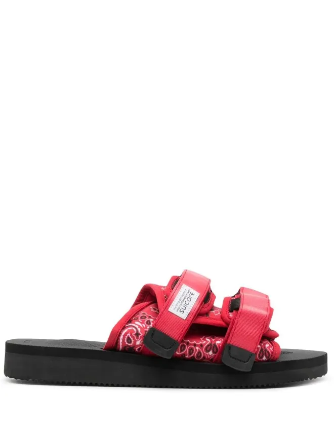 Suicoke Suicoke ダブルストラップ フラットサンダル - レッドの商品画像