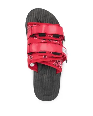 Suicoke ダブルストラップ フラットサンダル - レッド - サムネイル4