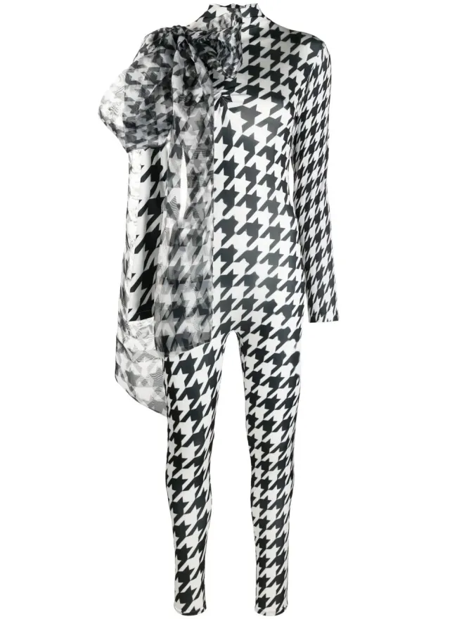 Atu Body Couture Atu Body Couture ルナ ハウンドトゥース柄 ジャンプスーツの商品画像