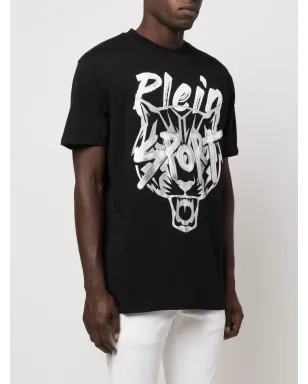 Plein Sport タイガーヘッド半袖Tシャツ - ブラック - サムネイル3