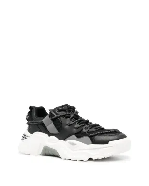 Plein Sport ランナー パネルド レースアップ スニーカー - ブラック - サムネイル2