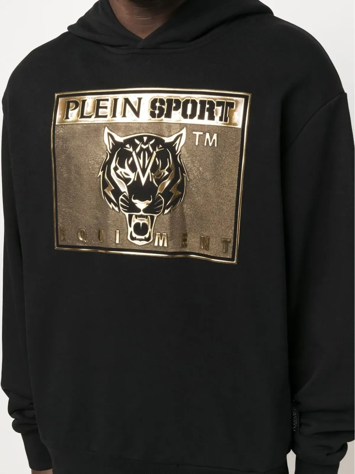 Plein Sport タイガーヘッド ロゴプリント フーディ - 画像5