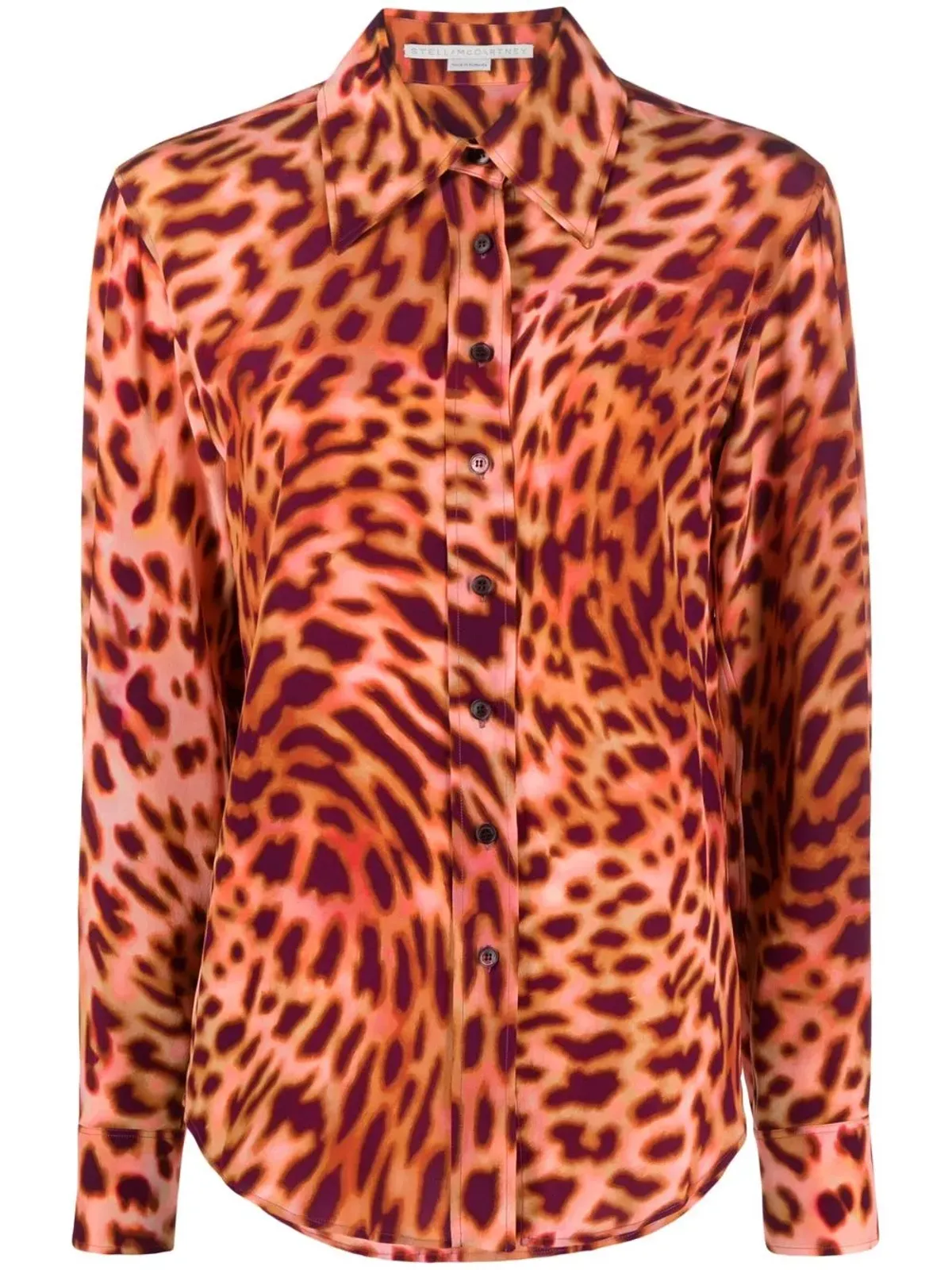 Stella McCartney レオパード柄シルクシャツ - ピンク - 画像1