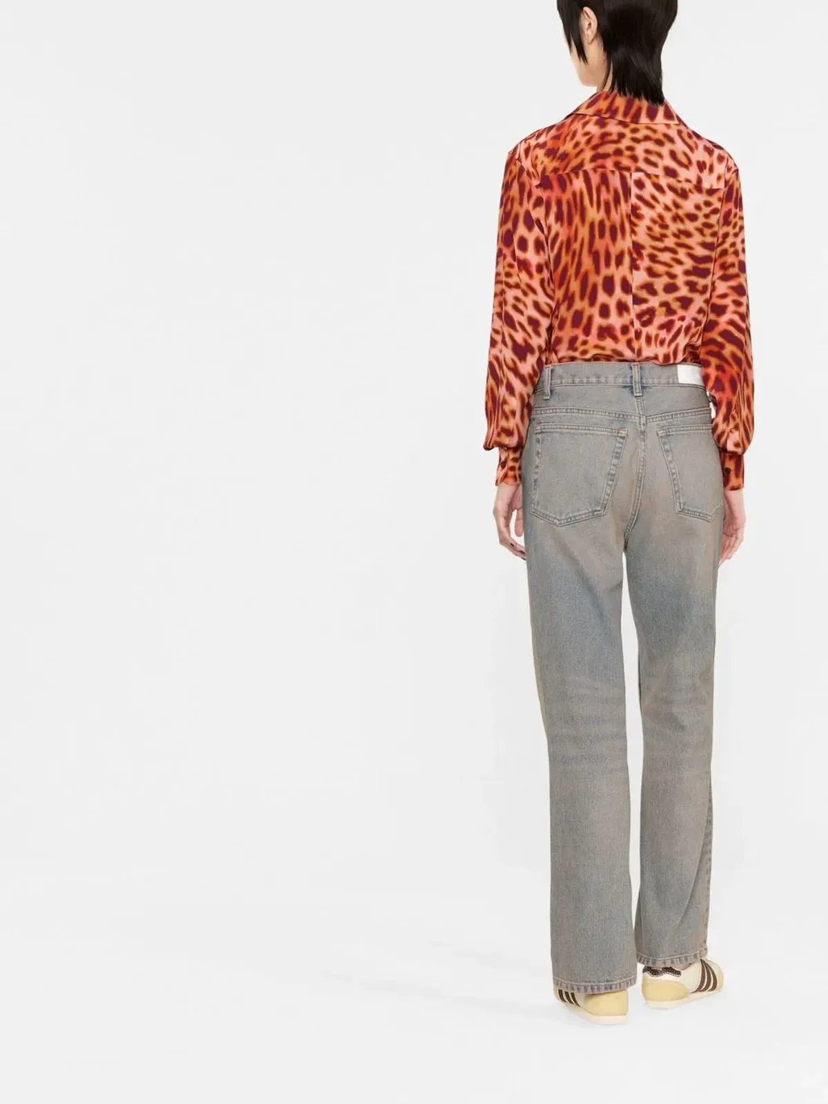 Stella McCartney レオパード柄シルクシャツ - ピンク - 画像3