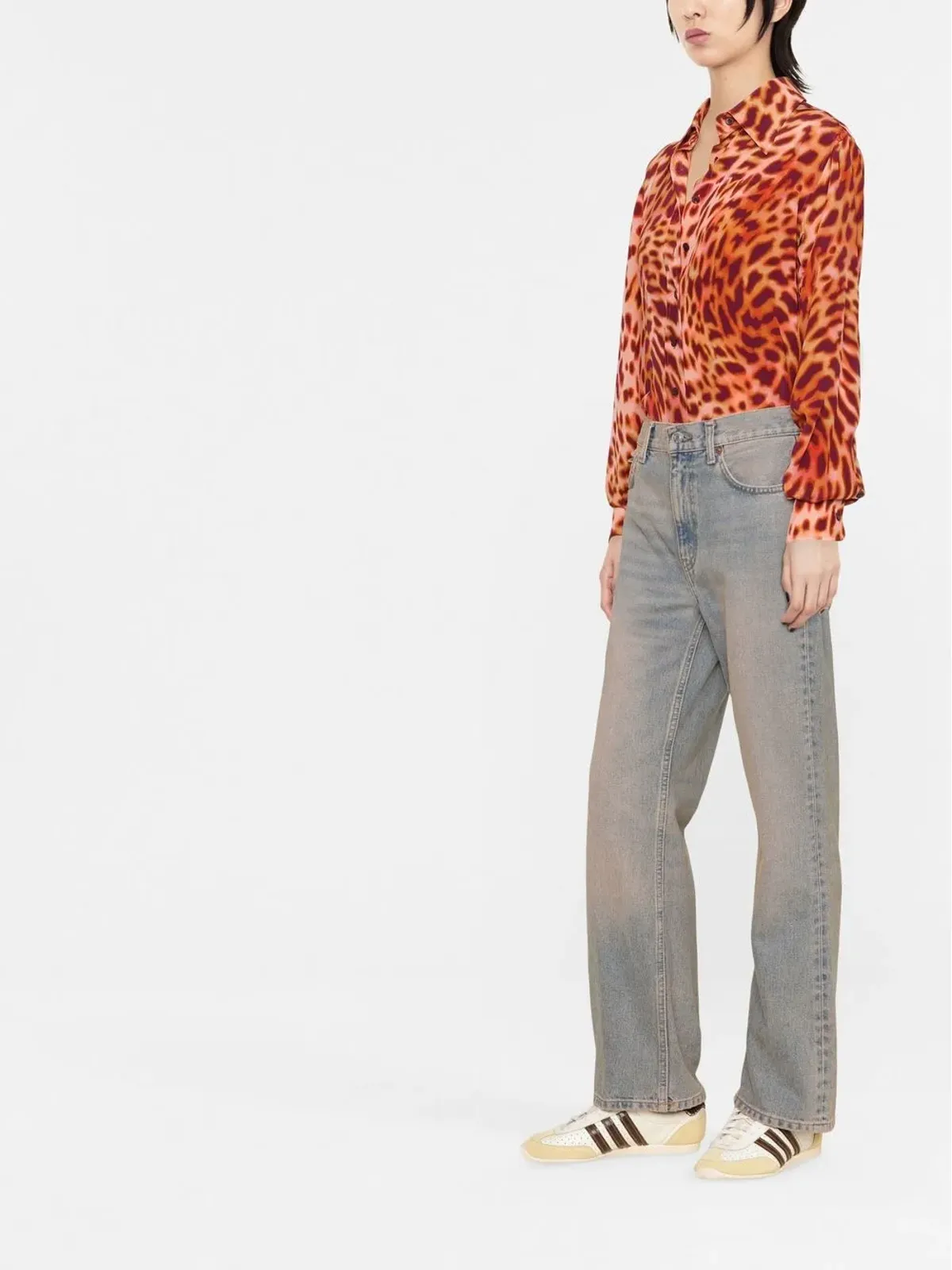 Stella McCartney レオパード柄シルクシャツ - ピンク - 画像4