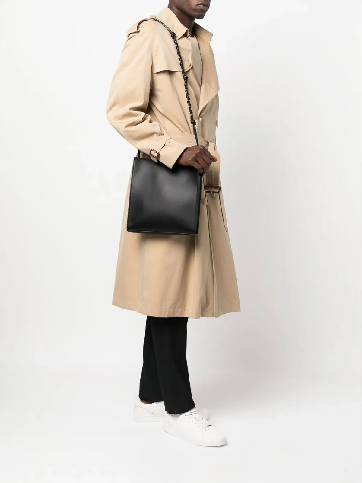 Jil Sander 編み込みストラップ付きショルダーバッグ - ブラック - 画像2