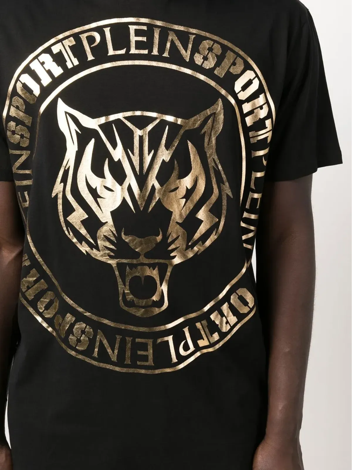 Plein Sport タイガーロゴプリント Tシャツ ブラック - 画像5