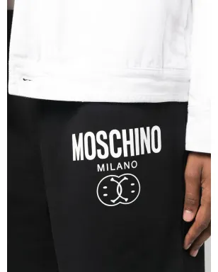 Moschino logo-print organic-cotton shorts - Black - サムネイル5