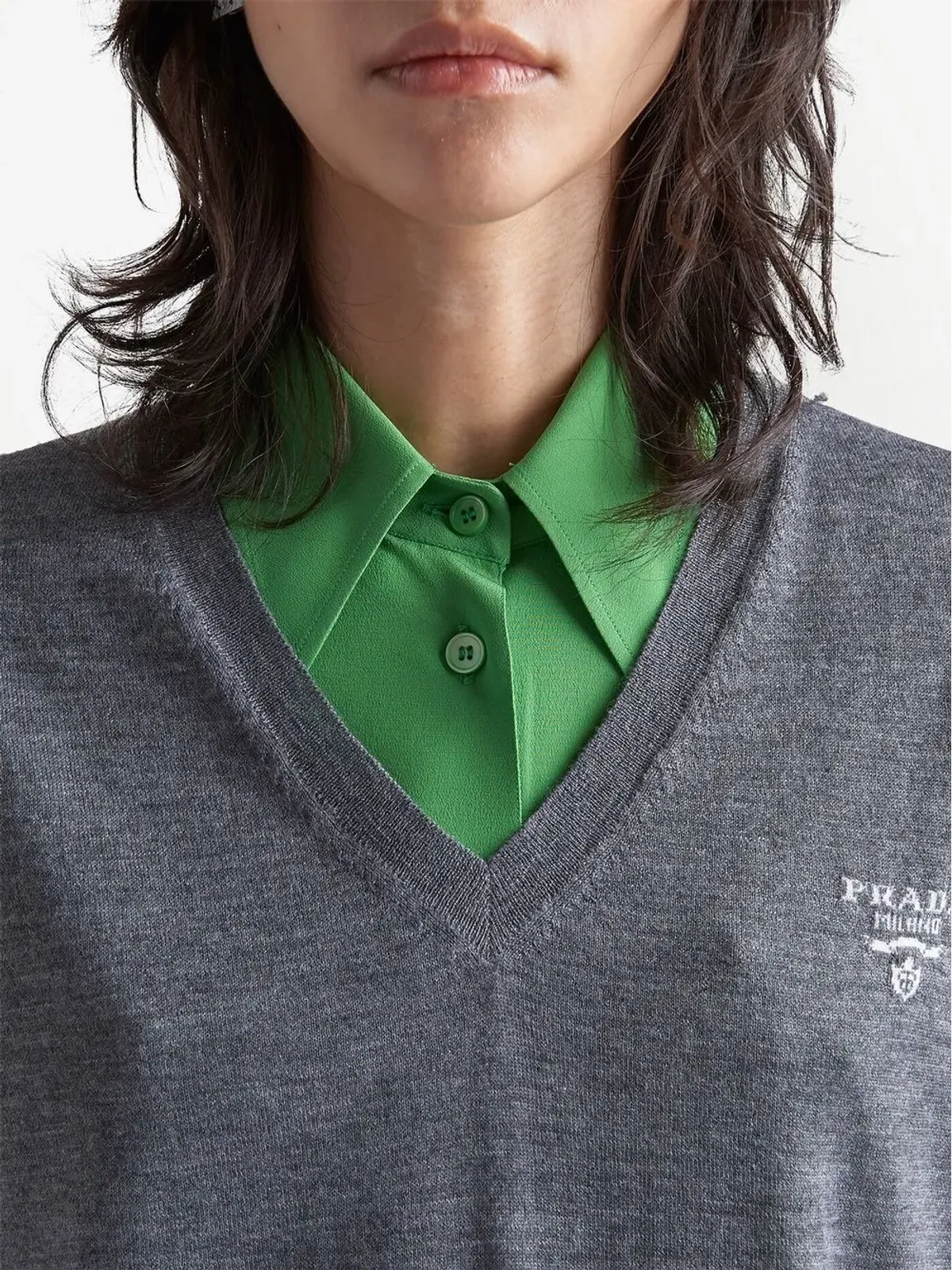 Prada Vネック カシミアセーター - 画像5