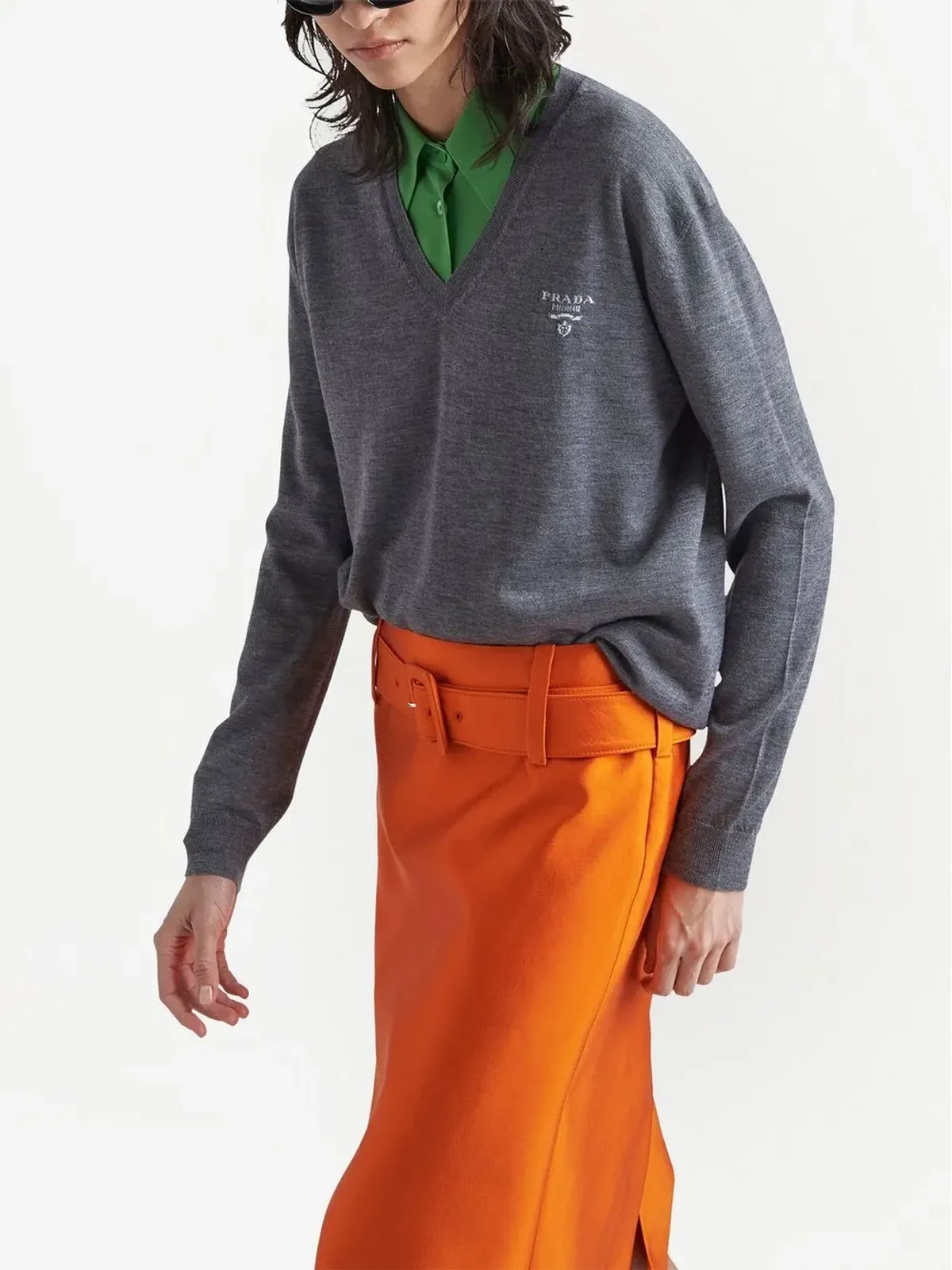Prada Vネック カシミアセーター - 画像4