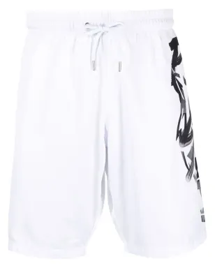 Plein Sport ロゴプリント スイムショーツ - White - サムネイル1