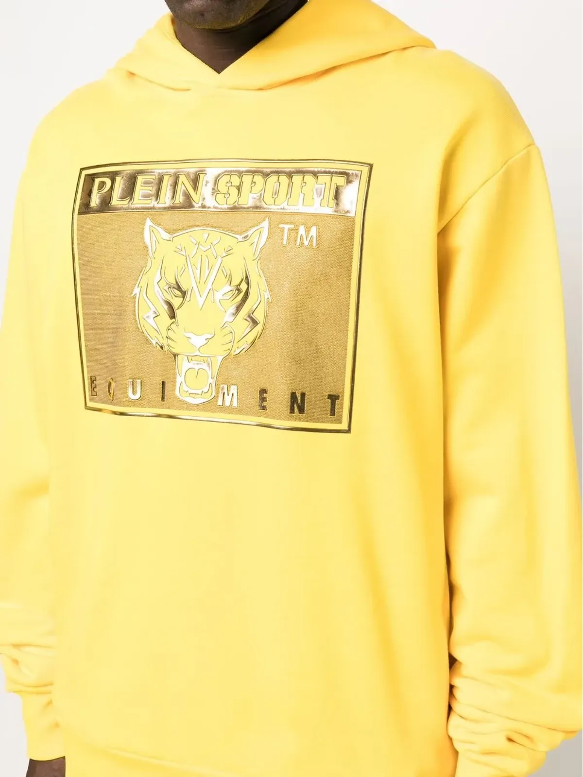 Plein Sport graphic-print hoodie - Yellow - 画像5