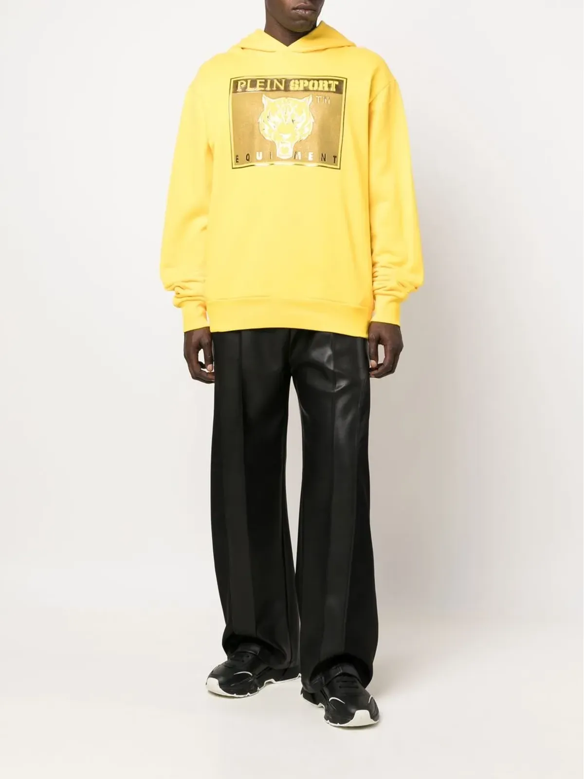 Plein Sport graphic-print hoodie - Yellow - 画像2