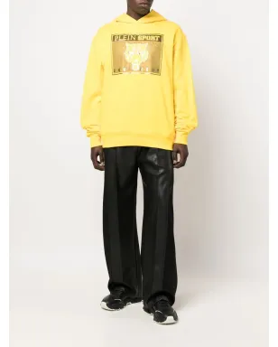 Plein Sport graphic-print hoodie - Yellow - サムネイル2