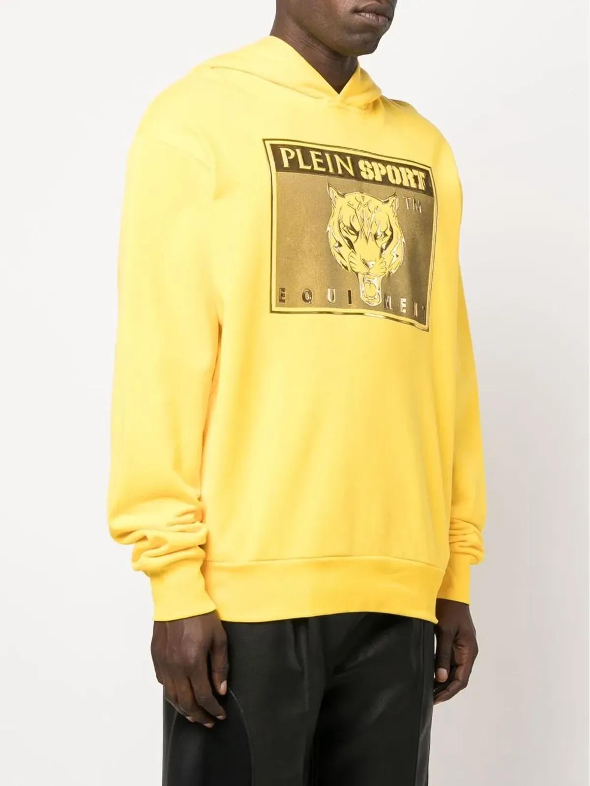 Plein Sport graphic-print hoodie - Yellow - 画像3
