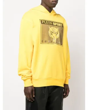 Plein Sport graphic-print hoodie - Yellow - サムネイル3