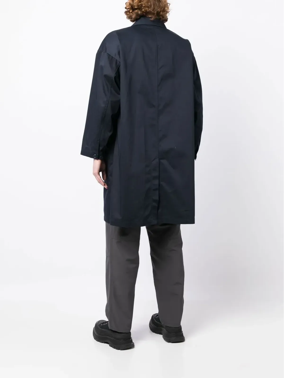 Neighborhood ロゴパッチ付きシングルブレストコート - 画像4