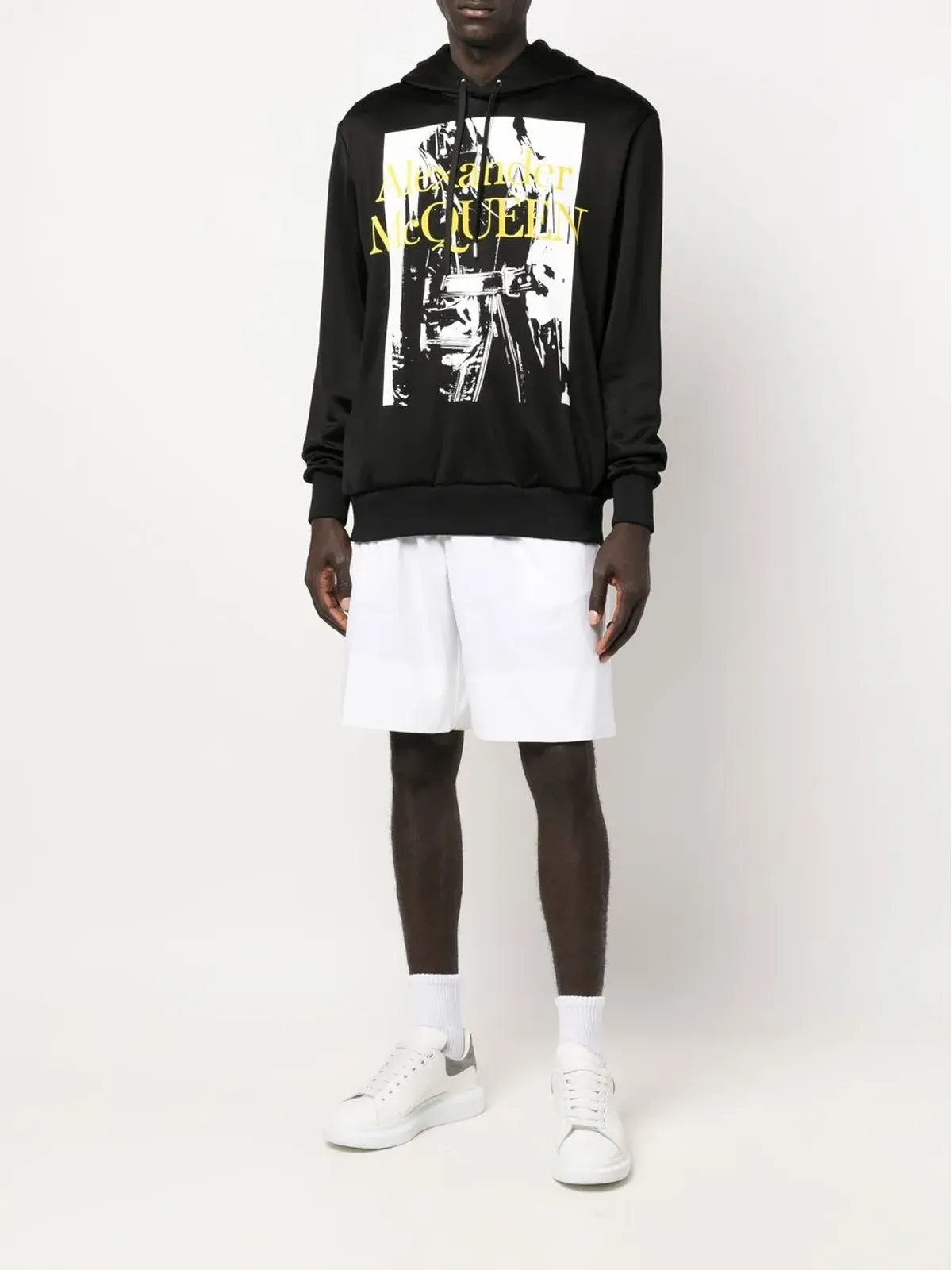 Alexander McQueen ロゴプリント長袖フーディ - 画像2