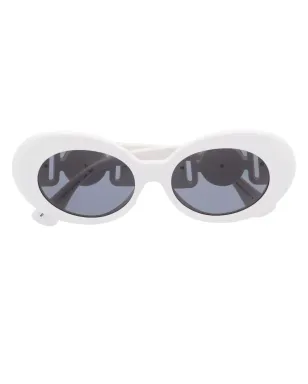 Versace Eyewear メデューサ オーバルフレーム サングラス - ホワイト - サムネイル1