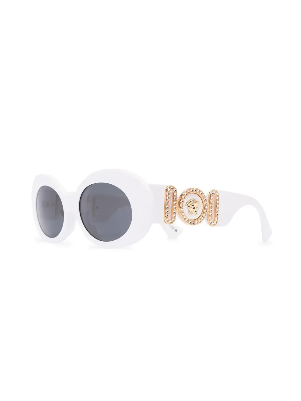 Versace Eyewear メデューサ オーバルフレーム サングラス - ホワイト - 画像2