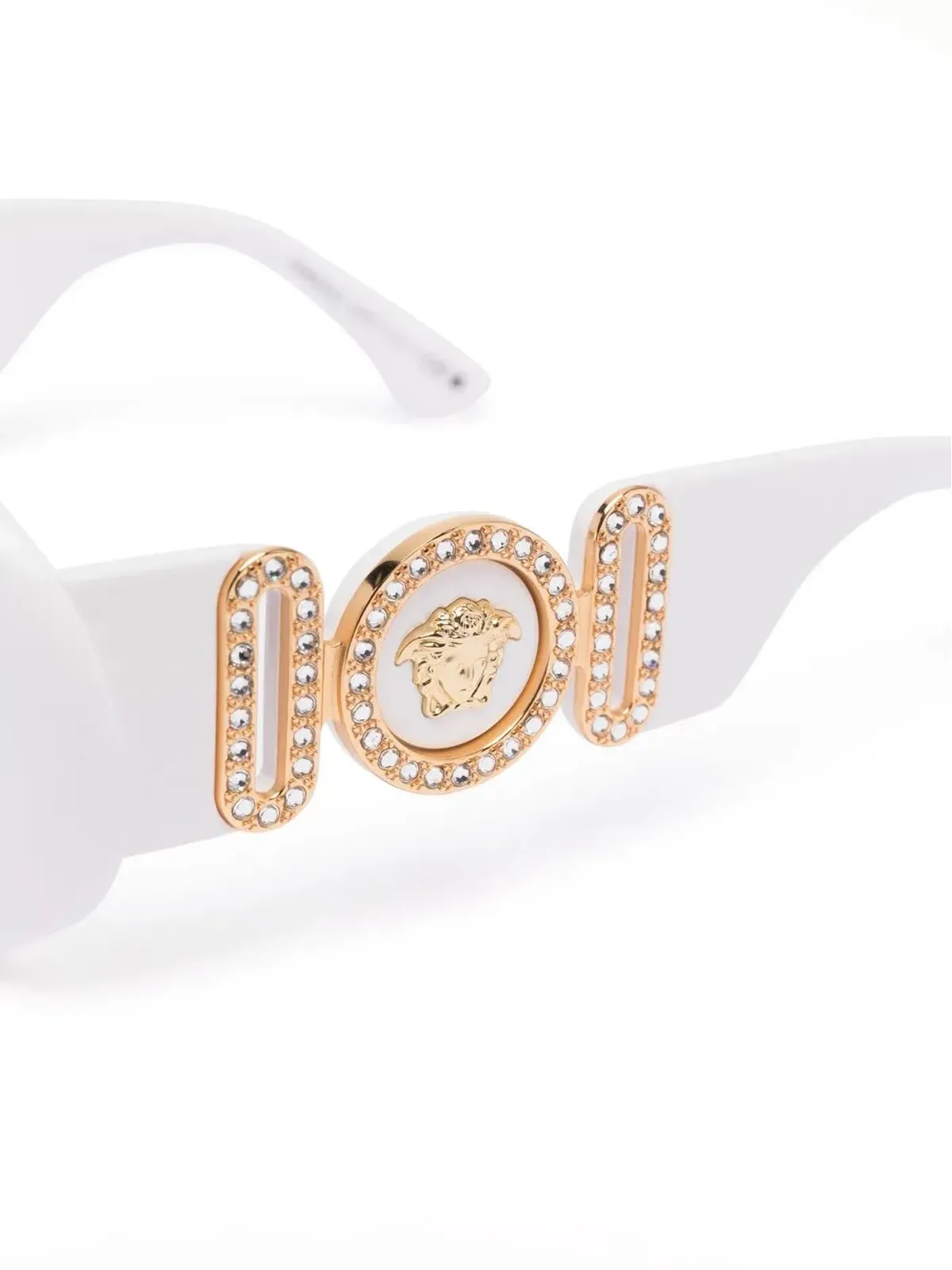 Versace Eyewear メデューサ オーバルフレーム サングラス - ホワイト - 画像3