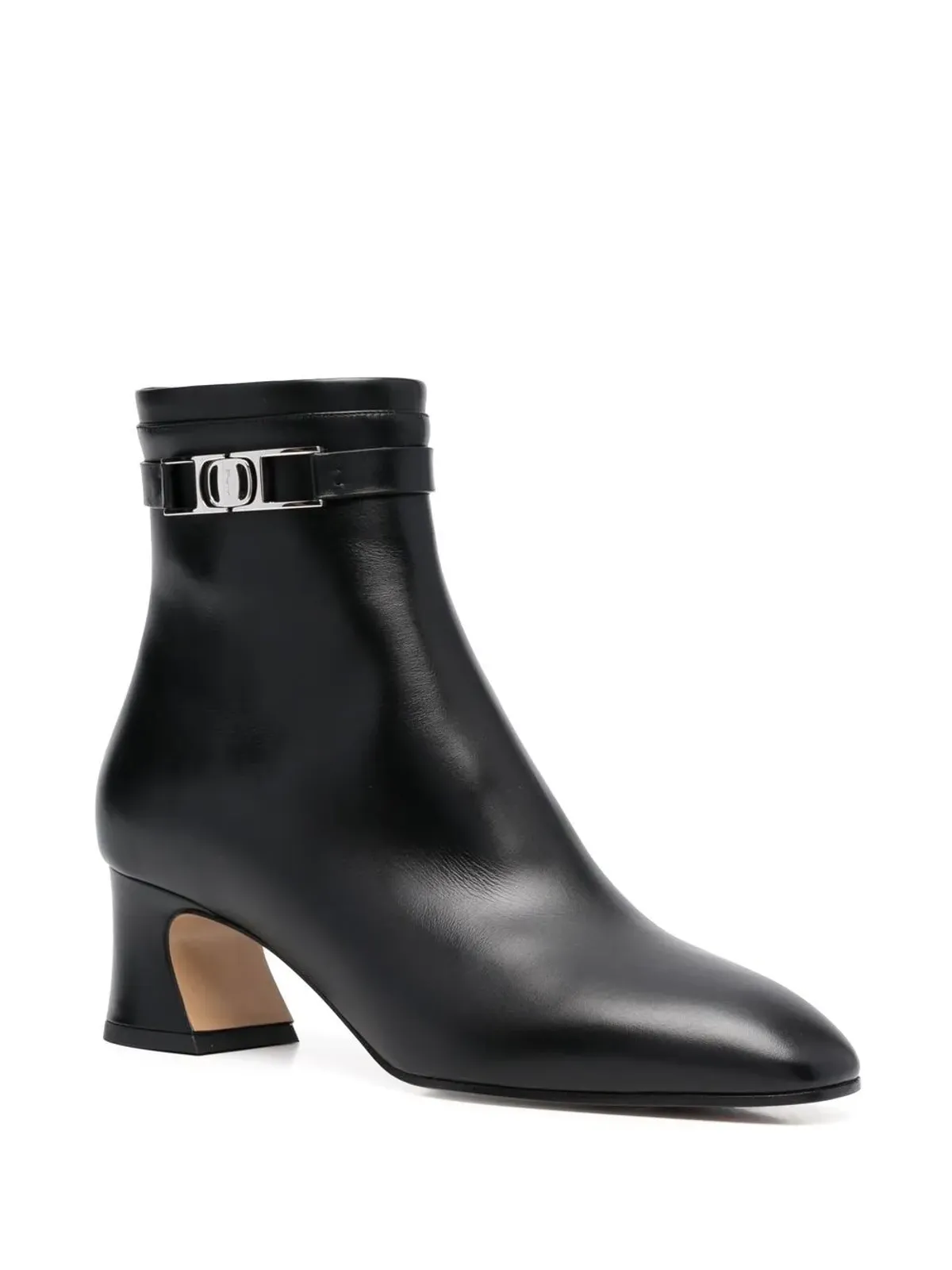 Ferragamo Varaチェーン レザー アンクルブーツ - 画像2