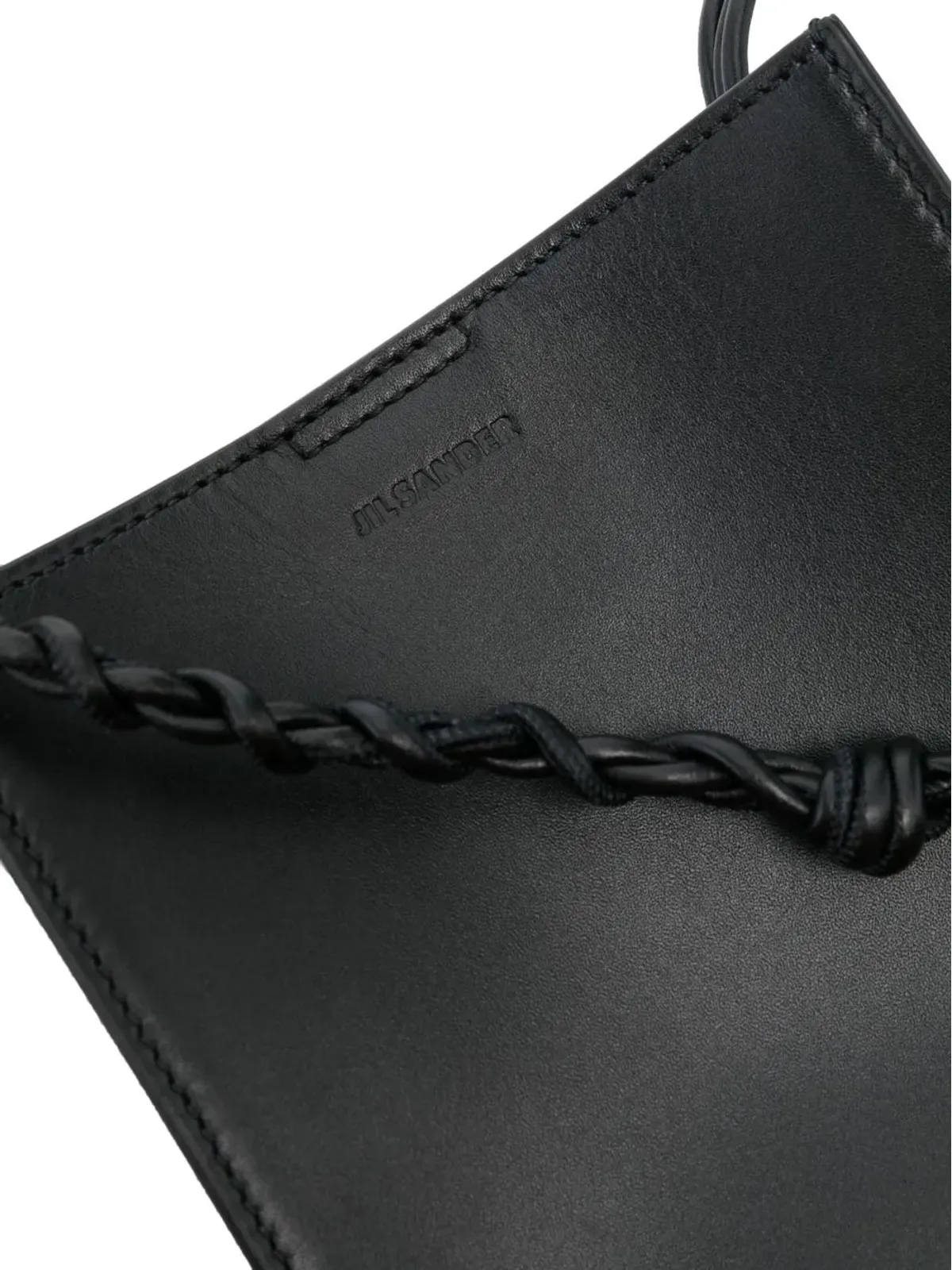 Jil Sander braided-strap leather shoulder bag - Black - 画像4