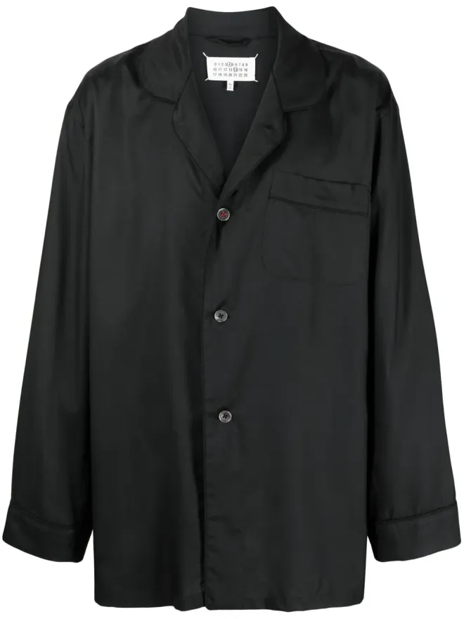 Maison Margiela Maison Margiela ブラックの長袖シルクシャツの商品画像
