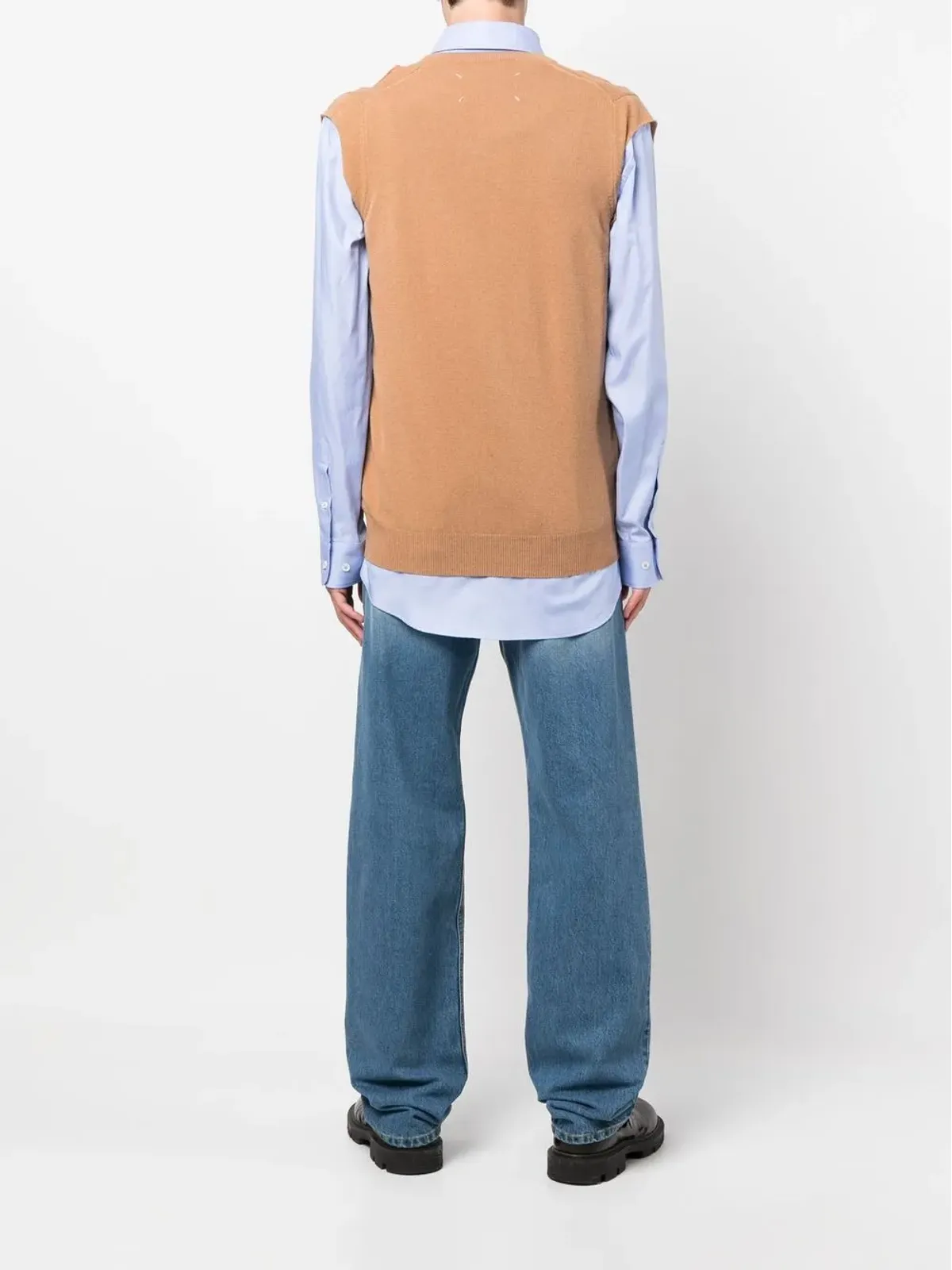 Maison Margiela スプライス編みディテール シャツ - 画像5