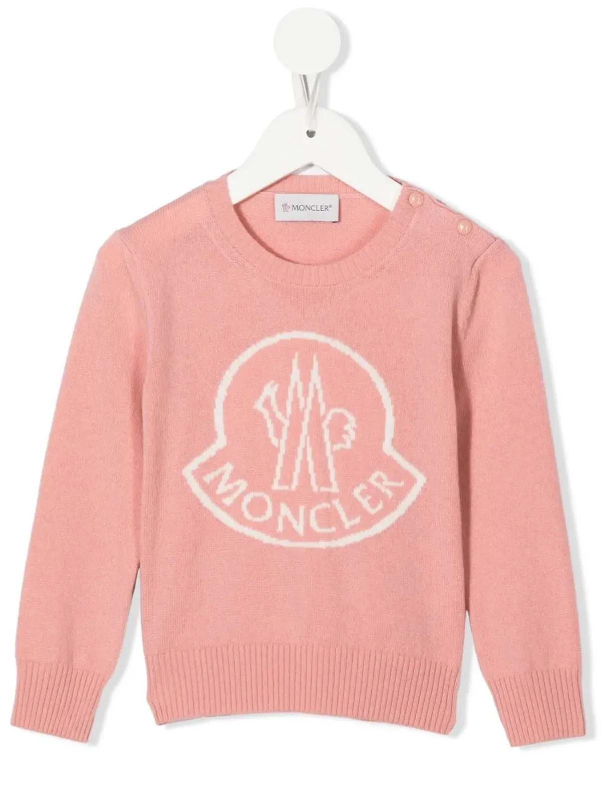 Moncler Enfant ロゴプリント スウェットシャツ ピンク - 画像1