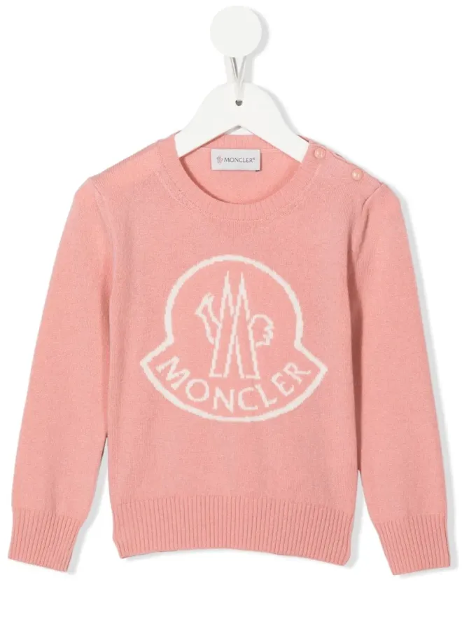Moncler Enfant Moncler Enfant ロゴプリント スウェットシャツ ピンクの商品画像