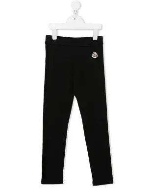 Moncler Enfant ロゴパッチ ジャージー トラウザー（ブラック） - サムネイル1