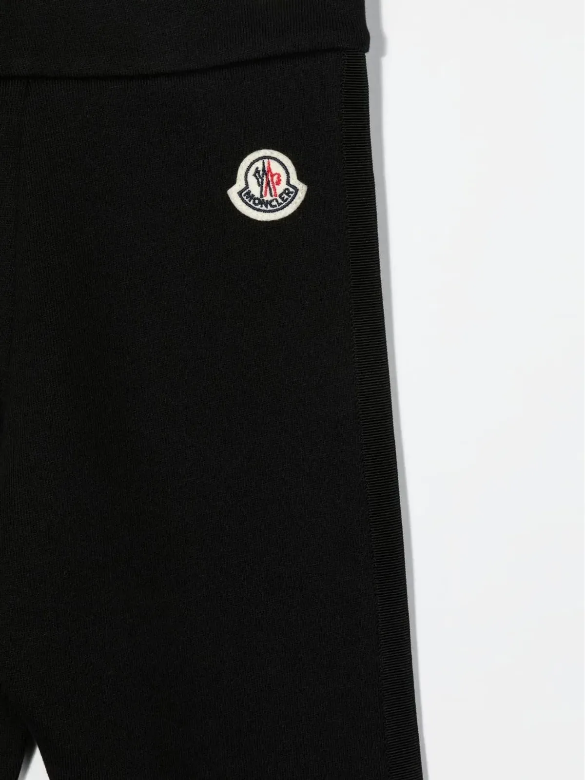 Moncler Enfant ロゴパッチ ジャージー トラウザー（ブラック） - 画像3