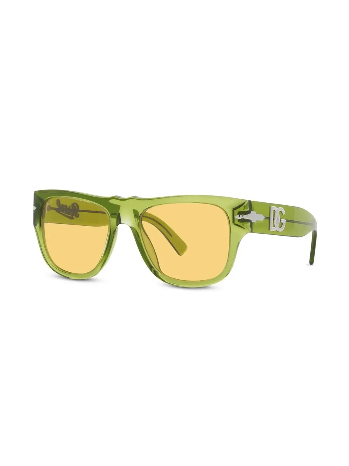 Persol 長方形フレーム サングラス（グリーン） - 画像2