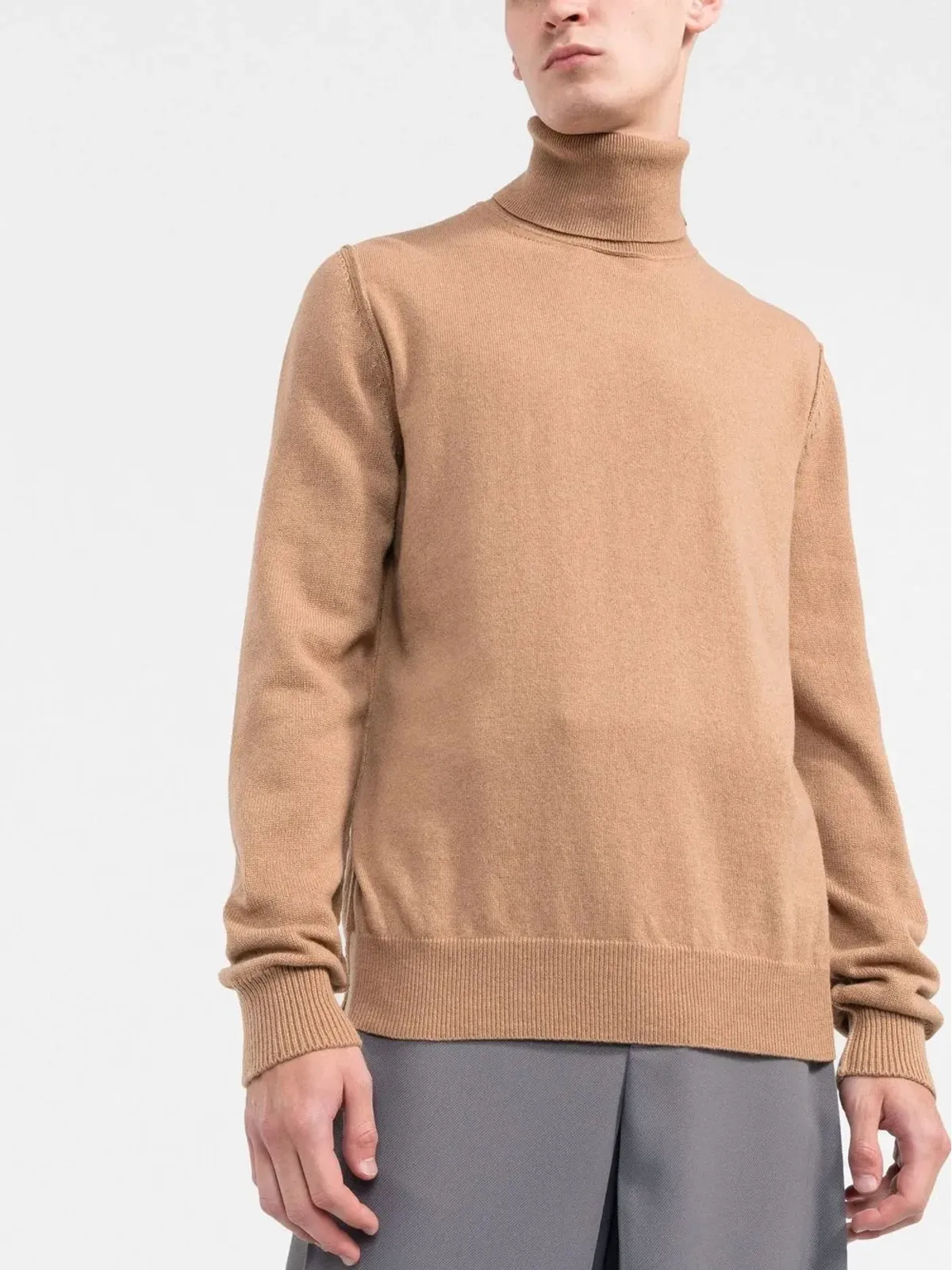 Maison Margiela ハイネックカシミヤセーター - Brown - 画像3